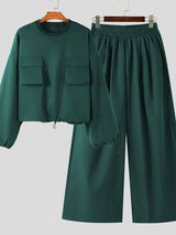 Men's 3D Pocket Drawstring Two Pieces Outfit SKUL41648