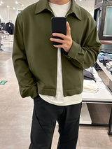 Men's Solid Color Casual Sleeve Jacket SKUL35227