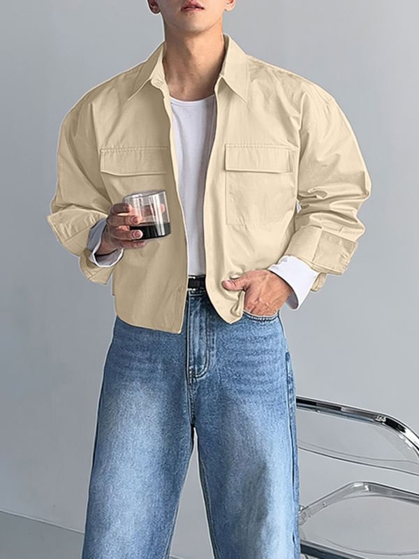 Men's 3D Pocket Design Long Sleeve Jacket SKUL45284