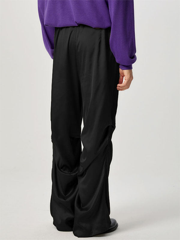 Mens Satin Ruched Design Casual Pant SKUK83126