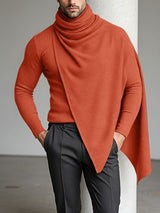 Men's Textured Knit Layered Long Sleeve T-shirt SKUL43949