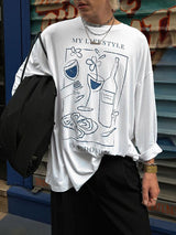 Men's Casual Print Long Sleeve T-shirt SKUL42792