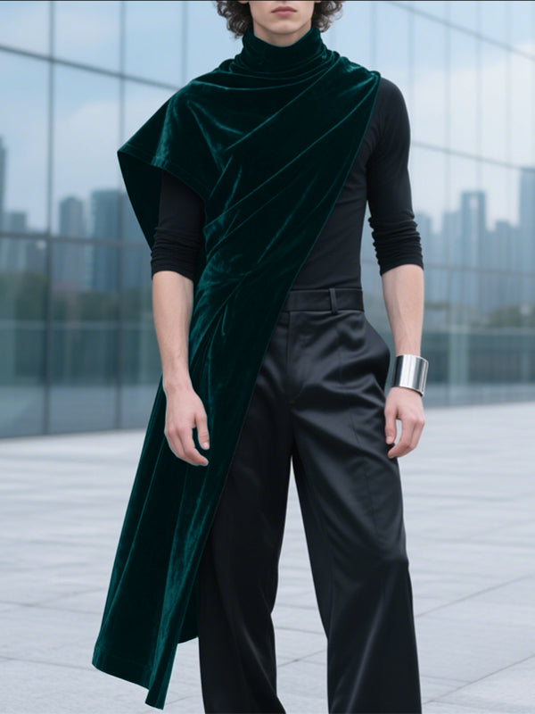 Men's Shiny Irregular Short Sleeve T-Shirt SKUL29576