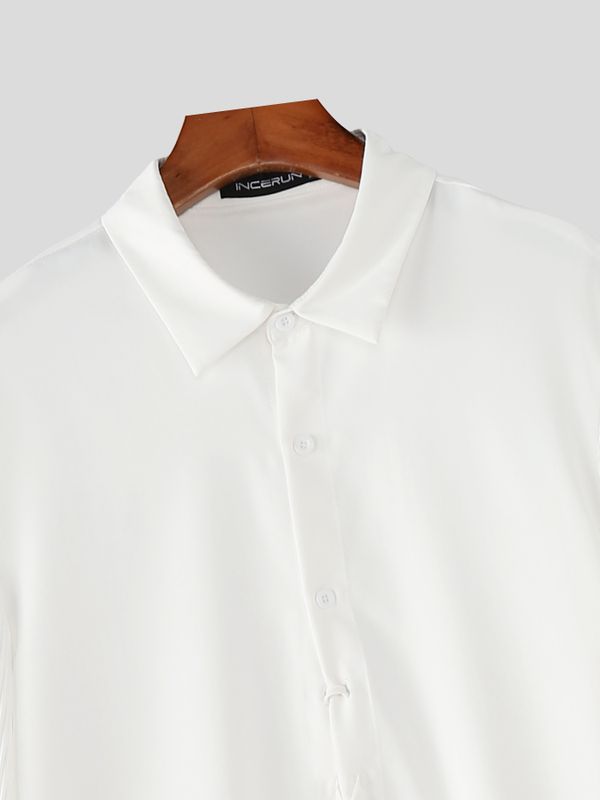 Men's Drawstring Design Textured Patchwork Long Sleeve Shirt SKUL54666