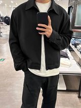 Men's Solid Color Casual Sleeve Jacket SKUL35227