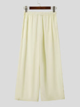 Men's Bohemian Beach Chiffon Asymmetric Split Overlap Wide Leg Pant SKUL70256