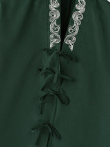 Men's New Chinese Style Print V-Neck Tie-Front Cardigan SKUL62028