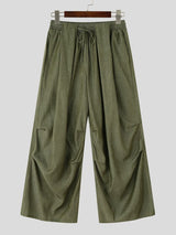 Men's Solid Color Tie Waist Casual Pant SKUL61168