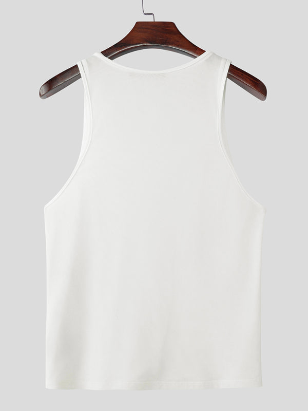 Men's Sheer Double Layer Mesh Casual Tank SKUL15174