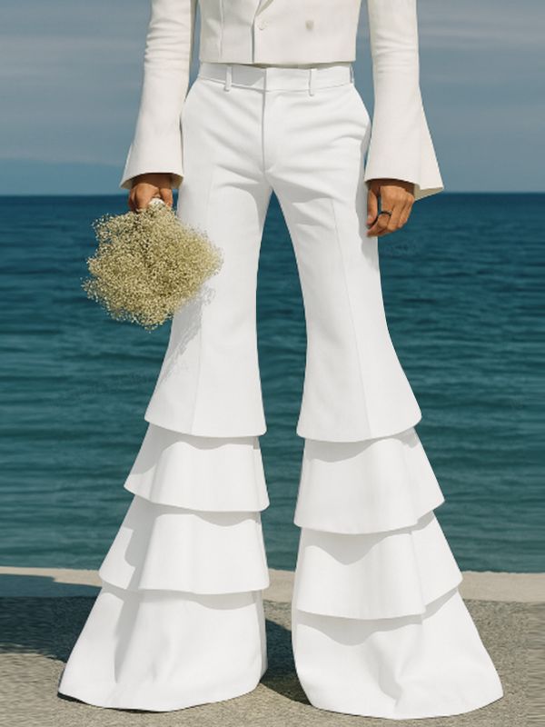 Men's Tiered Layered Design Casual Pant SKUL36340