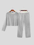 Mens Sequins Crew Neck Two Pieces Outfits SKUK01055