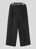 Mens Layered Design Solid Casual Pants SKUK15238