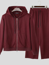 Men's High Street Loose Hooded Two Pieces Outfit SKUL35304