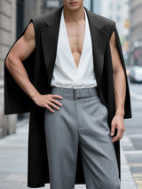 Men's Striped Split Long Sleeve Blazer SKUL22243