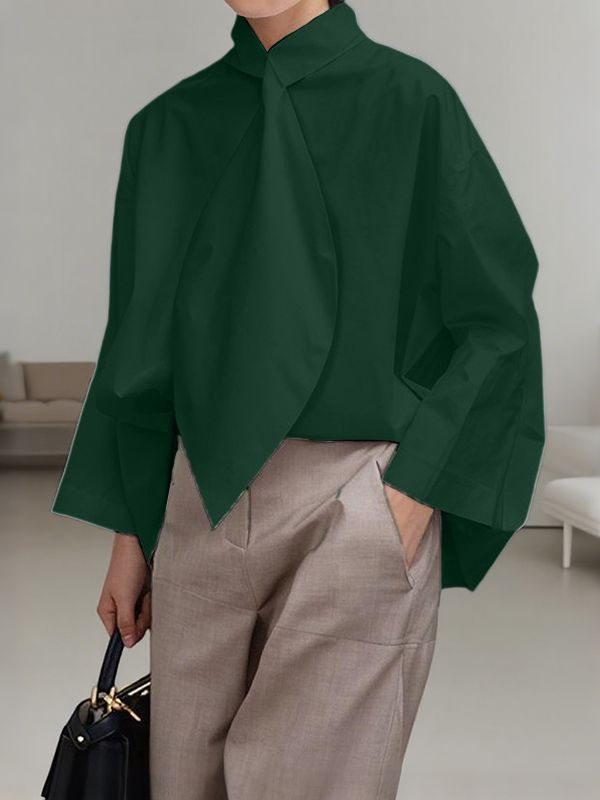 Men's Deconstructed Tie Long Sleeve Shirt SKUL32851