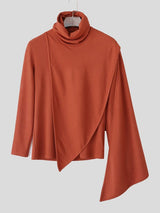 Men's Textured Knit Layered Long Sleeve T-shirt SKUL43949