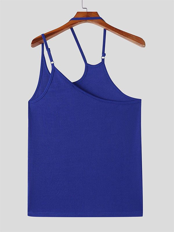 Mens Asymmetrical Cut Casual Tank SKUL15538