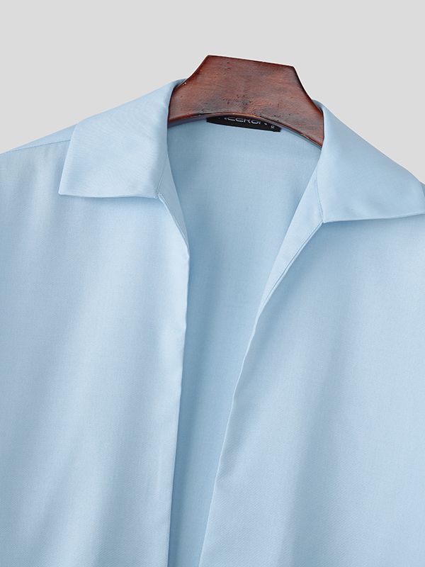 Men's Solid Color Short Sleeve T-Shirt SKUL38866