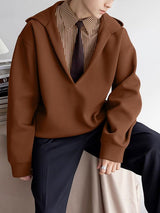 Men's Faux Two Piece Striped Long Sleeve Hoodie SKUL32788