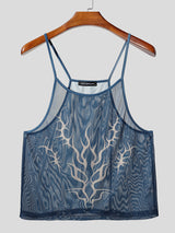 Mens Slightly Sheer Mesh Casual Tank SKUL23540