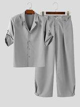 Men's Solid Casual Two Pieces Outfit SKUL26993