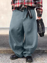 Men's Solid Color Loose Curved Pant SKUL51720