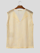 Men's Hollow Out Mesh Design Tank SKUL54406