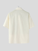 Men's Faux Two Piece Contrast Color Half Sleeve Shirt SKUL41270