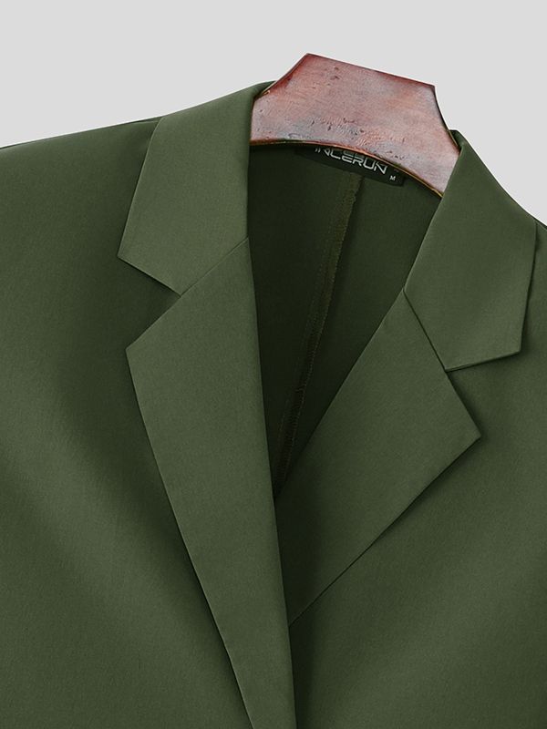 Men's Tassel Patchwork Asymmetric Hem Blazer SKUL43713