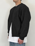 Mens Solid Split Hem Casual Pullover Sweatshirt SKUK31897