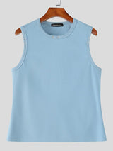Men's American Vintage High-Street Waffle-Knit Fitted Muscle Tank SKUL71396