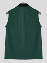 Men's Fake Two Piece Colorblock Knit Tank SKUL20882