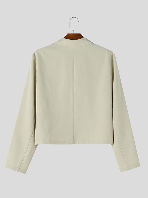 Men's Japanese Utility City Walk Turn-Down Collar Button-Down Boxy Jacket SKUL85509