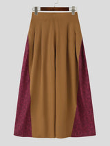 Men's Contrast Color High Waist Wide Leg Pant SKUL54383