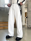 Mens Two Tone Patchwork Casual Straight Pants SKUK30200