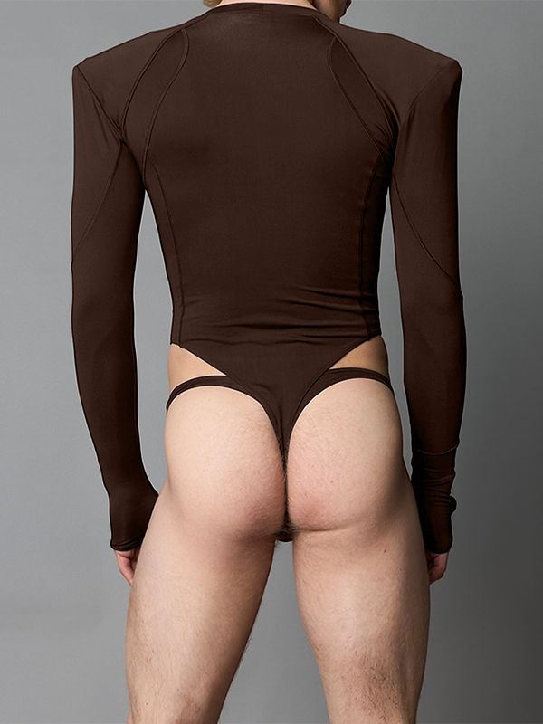 Men's Deconstructed Padded Shoulder Bodysuit SKUL31909