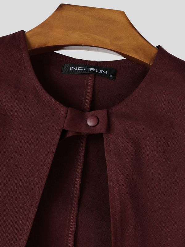 Men's Avant-Garde Aristocratic Cropped Cape Blazer SKUL79659