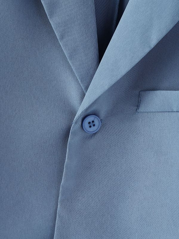 Men's Solid Color Cropped Casual Long Sleeve Blazer SKUL36631