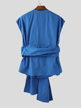 Men's Solid Color Loose Casual Waistcoat SKUL36647