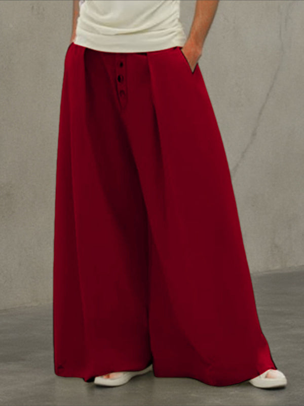 Men's Solid Minimalist Loose Casual Pant SKUL26221