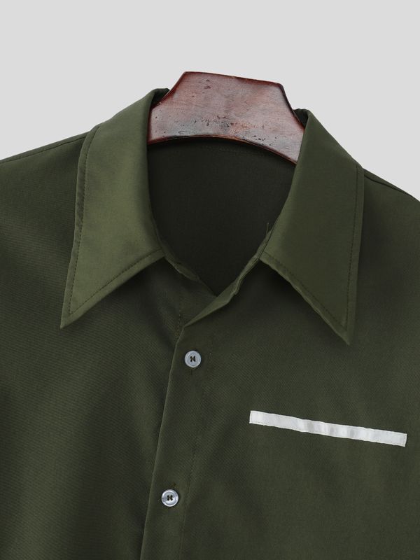 Men's Faux Two Piece Design Half Sleeve Shirt SKUL53154