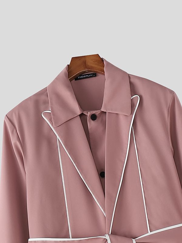 Men's Contrast Line Oversized Jumpsuit SKUL50114