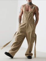 Men's Corduroy Ribbon Casual Jumpsuit SKUL30299
