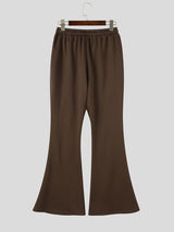 Men's Clean Fit Retro Heavyweight Drape Bell Bottom Full Length Pant SKUL84044