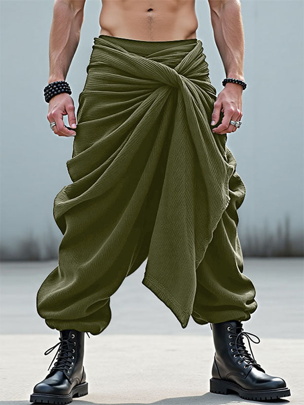 Men's Knotted Cross Textured Casual Pant SKUL29613