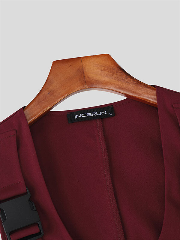 Men's Utility Pocket Cropped Casual Tank SKUL26222