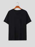 Mens Letter Heart Print Short Sleeve T-Shirt SKUK12554