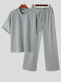 Mens Solid Metal Button Two Pieces Outfits SKUK11272