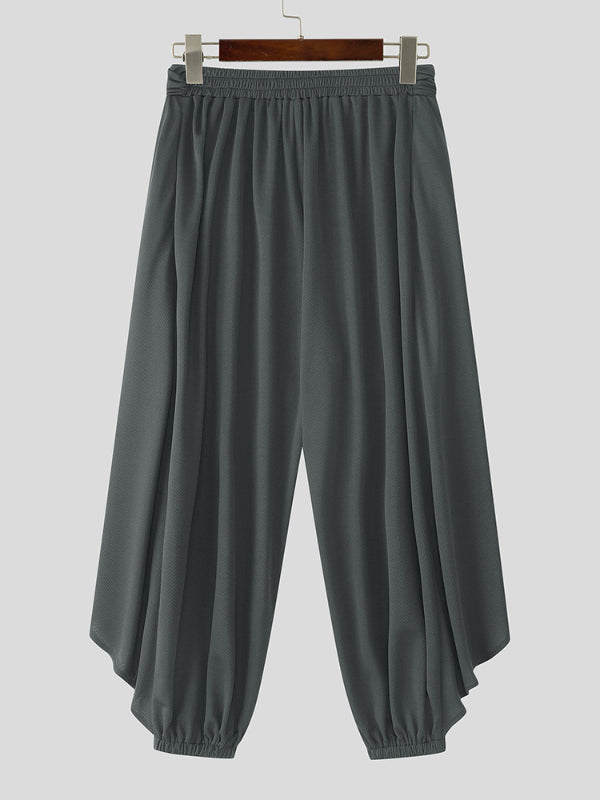 Men's Solid Color Layered Casual Pant SKUL17942