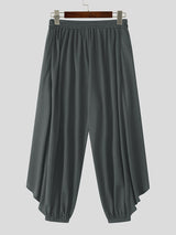 Men's Solid Color Layered Casual Pant SKUL17942